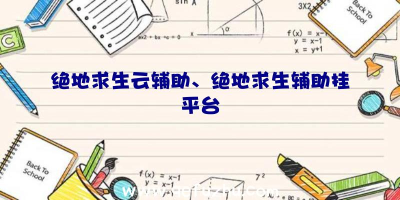 绝地求生云辅助、绝地求生辅助挂平台