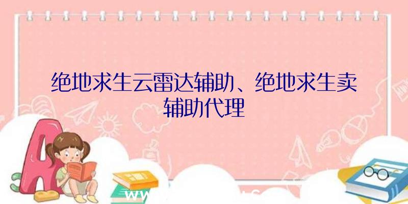 绝地求生云雷达辅助、绝地求生卖辅助代理