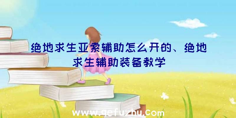 绝地求生亚索辅助怎么开的、绝地求生辅助装备教学