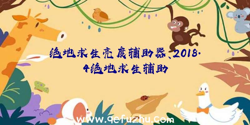 绝地求生亮度辅助器、2018.4绝地求生辅助