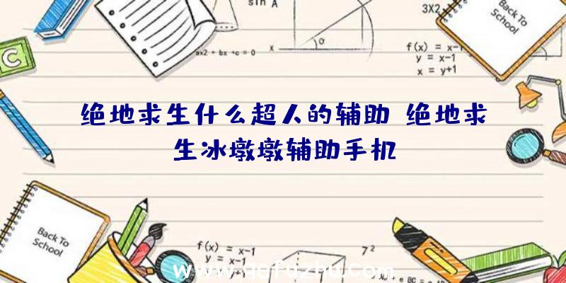 绝地求生什么超人的辅助、绝地求生冰墩墩辅助手机