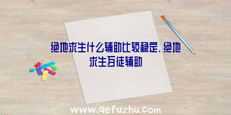 绝地求生什么辅助比较稳定、绝地求生歹徒辅助