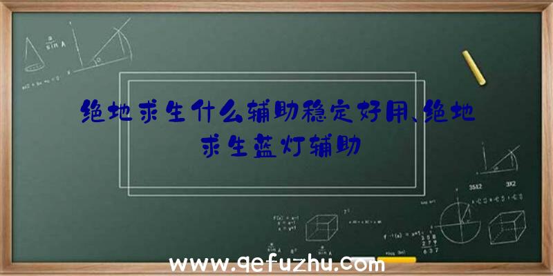 绝地求生什么辅助稳定好用、绝地求生蓝灯辅助