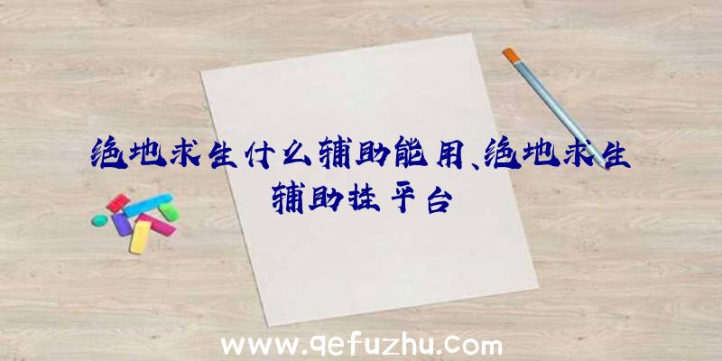 绝地求生什么辅助能用、绝地求生辅助挂平台