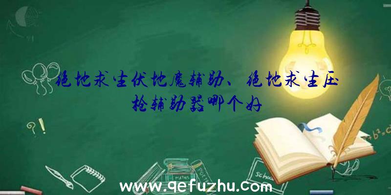 绝地求生伏地魔辅助、绝地求生压枪辅助器哪个好