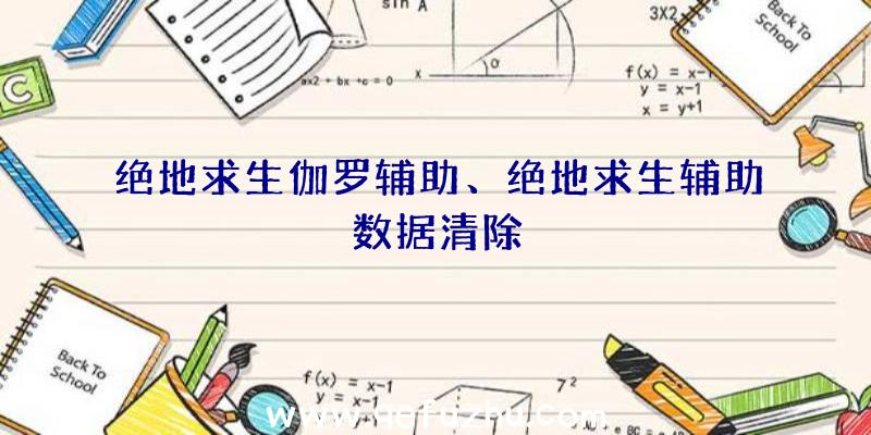 绝地求生伽罗辅助、绝地求生辅助数据清除