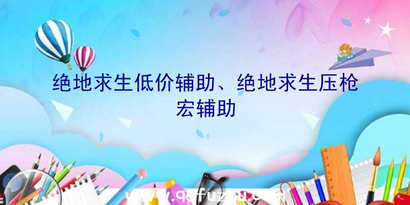 绝地求生低价辅助、绝地求生压枪宏辅助