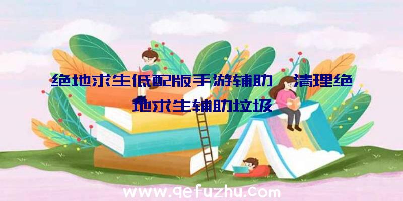 绝地求生低配版手游辅助、清理绝地求生辅助垃圾