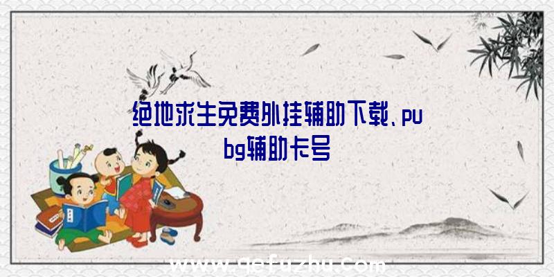 绝地求生免费外挂辅助下载、pubg辅助卡号