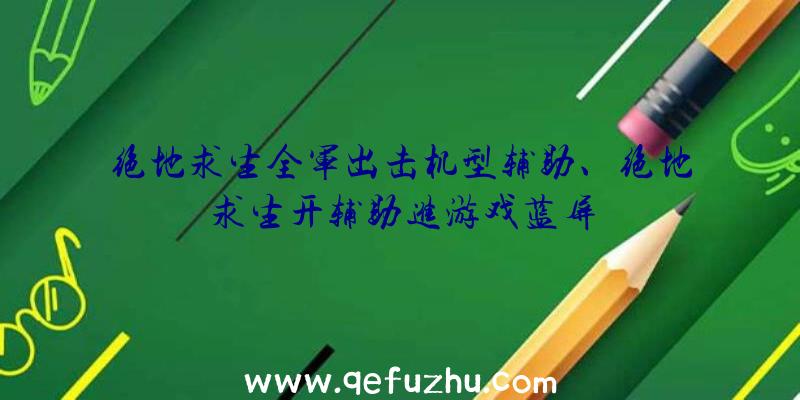 绝地求生全军出击机型辅助、绝地求生开辅助进游戏蓝屏