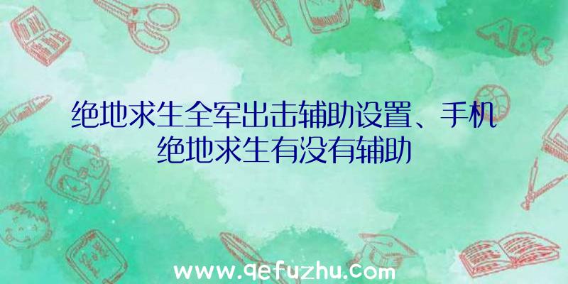 绝地求生全军出击辅助设置、手机绝地求生有没有辅助