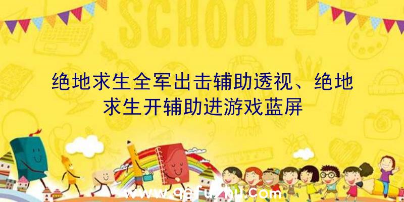 绝地求生全军出击辅助透视、绝地求生开辅助进游戏蓝屏