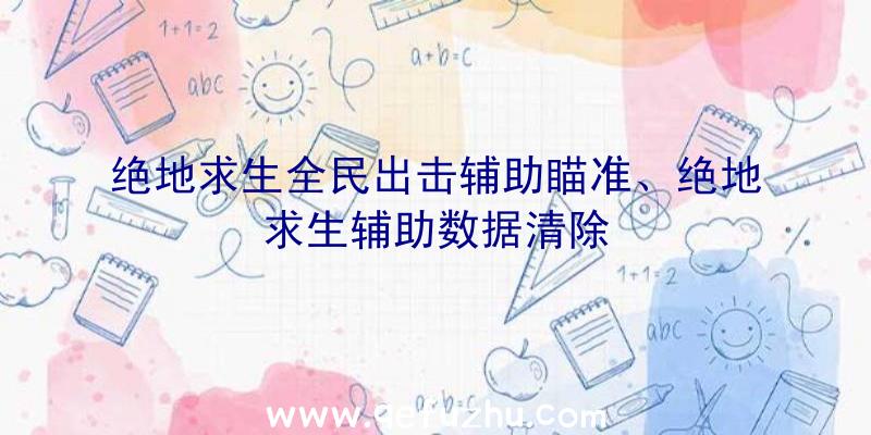 绝地求生全民出击辅助瞄准、绝地求生辅助数据清除