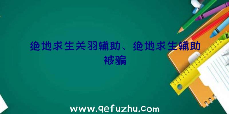 绝地求生关羽辅助、绝地求生辅助被骗