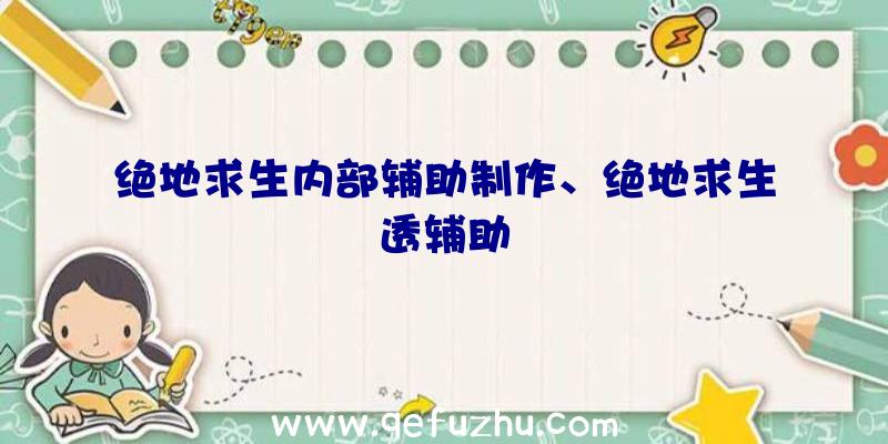 绝地求生内部辅助制作、绝地求生透辅助