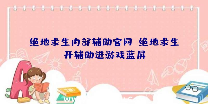 绝地求生内部辅助官网、绝地求生开辅助进游戏蓝屏