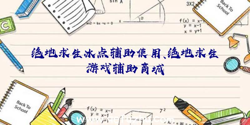 绝地求生冰点辅助使用、绝地求生游戏辅助商城