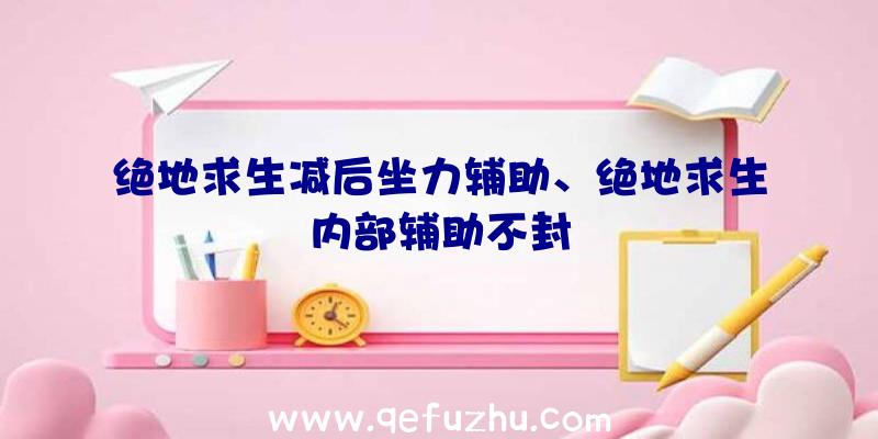 绝地求生减后坐力辅助、绝地求生内部辅助不封