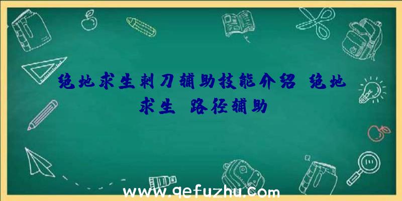 绝地求生刺刀辅助技能介绍、绝地求生