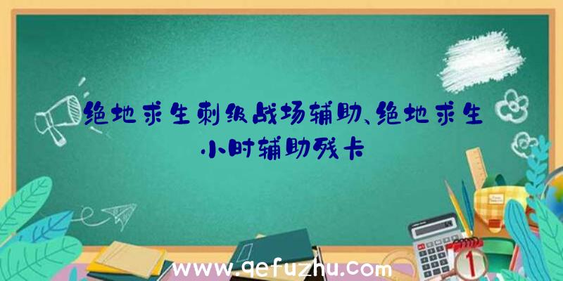 绝地求生刺级战场辅助、绝地求生小时辅助残卡