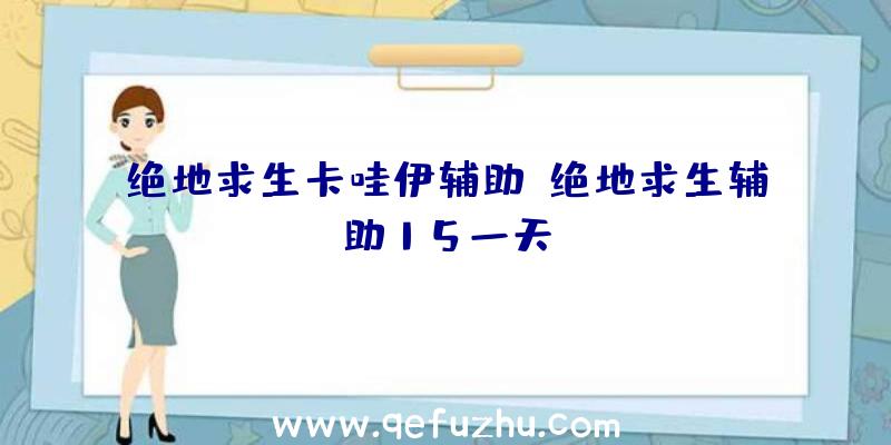 绝地求生卡哇伊辅助、绝地求生辅助15一天