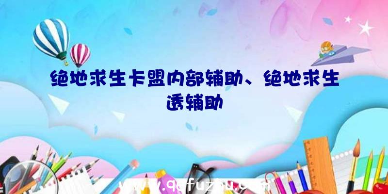 绝地求生卡盟内部辅助、绝地求生透辅助