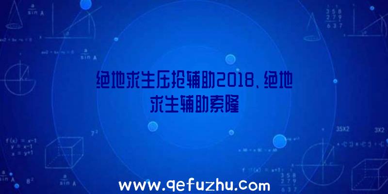 绝地求生压抢辅助2018、绝地求生辅助索隆