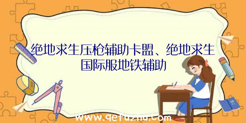 绝地求生压枪辅助卡盟、绝地求生国际服地铁辅助