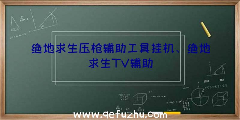 绝地求生压枪辅助工具挂机、绝地求生TV辅助