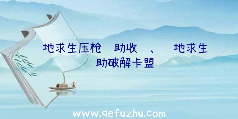 绝地求生压枪辅助收费、绝地求生辅助破解卡盟