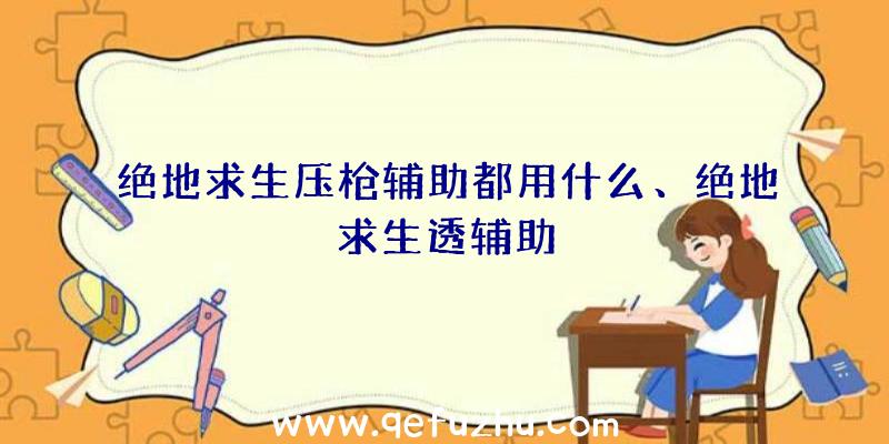 绝地求生压枪辅助都用什么、绝地求生透辅助