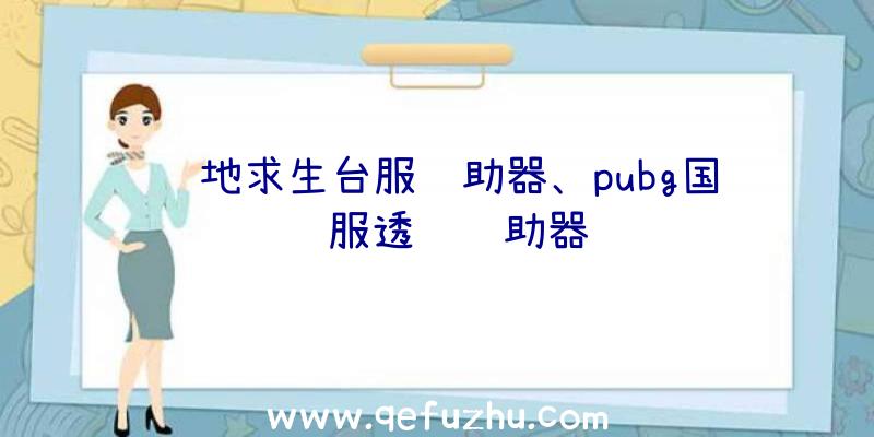 绝地求生台服辅助器、pubg国际服透视辅助器