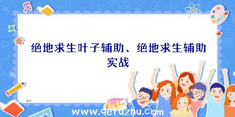 绝地求生叶子辅助、绝地求生辅助实战