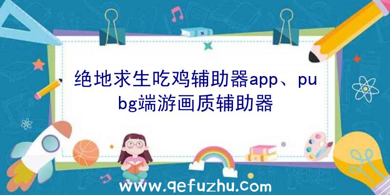 绝地求生吃鸡辅助器app、pubg端游画质辅助器