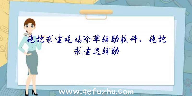 绝地求生吃鸡除草辅助软件、绝地求生透辅助