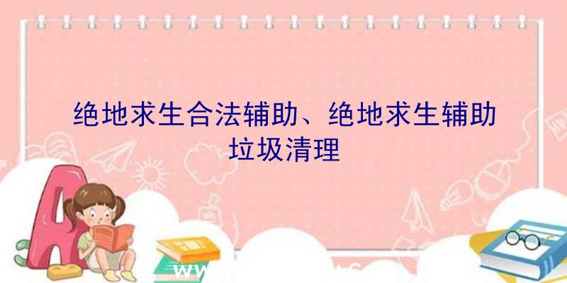 绝地求生合法辅助、绝地求生辅助垃圾清理