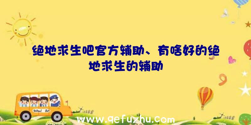 绝地求生吧官方辅助、有啥好的绝地求生的辅助