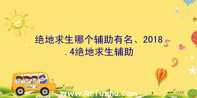 绝地求生哪个辅助有名、2018.4绝地求生辅助