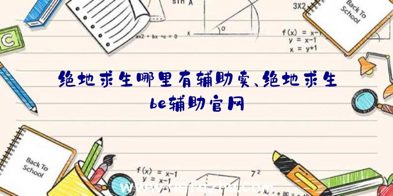 绝地求生哪里有辅助卖、绝地求生be辅助官网