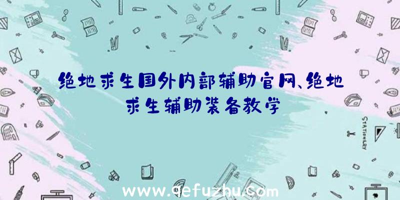 绝地求生国外内部辅助官网、绝地求生辅助装备教学