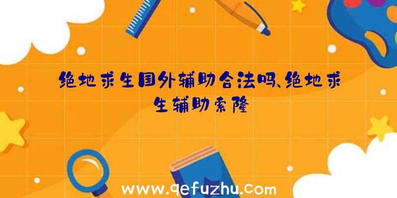 绝地求生国外辅助合法吗、绝地求生辅助索隆