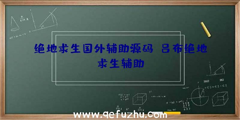 绝地求生国外辅助源码、吕布绝地求生辅助