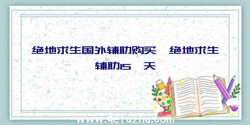 绝地求生国外辅助购买、绝地求生辅助15一天