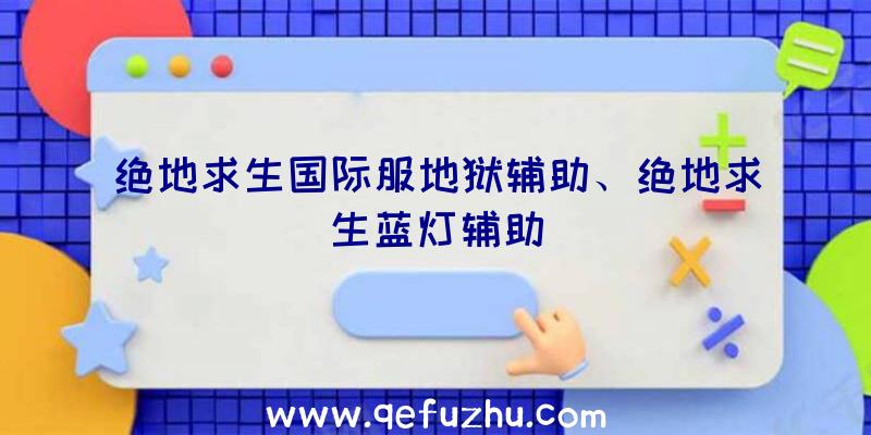 绝地求生国际服地狱辅助、绝地求生蓝灯辅助