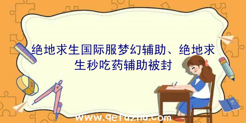 绝地求生国际服梦幻辅助、绝地求生秒吃药辅助被封