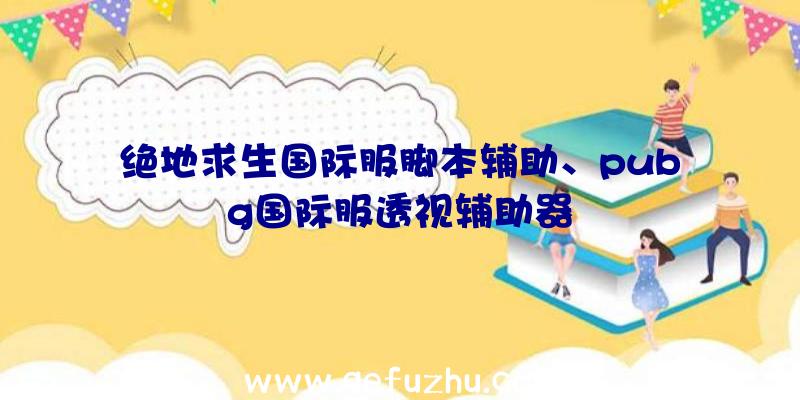 绝地求生国际服脚本辅助、pubg国际服透视辅助器