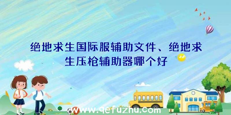 绝地求生国际服辅助文件、绝地求生压枪辅助器哪个好