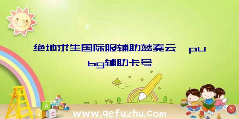 绝地求生国际服辅助蓝奏云、pubg辅助卡号