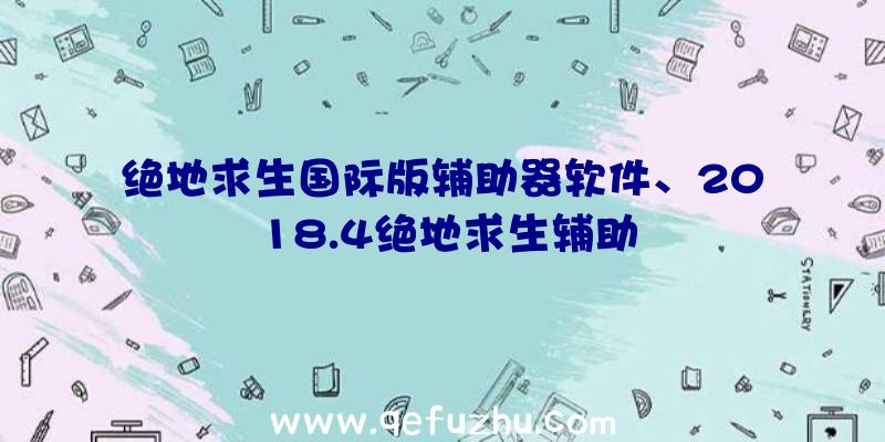 绝地求生国际版辅助器软件、2018.4绝地求生辅助