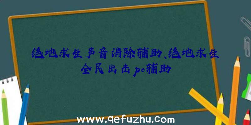 绝地求生声音消除辅助、绝地求生全民出击pc辅助